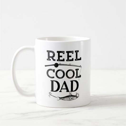Cooler Vater Funny Fishing Fathers Mens Kaffeetasse (Links)