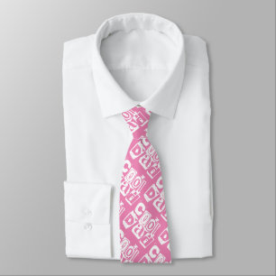 Cooler Vater Funny Typografy Pattern Pink Neck Tie Krawatte