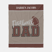 Cooler Vater für Fußballsport Fleecedecke (Vorderseite)