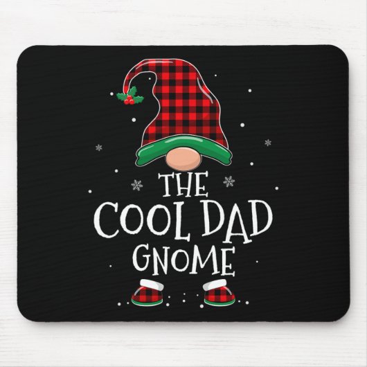 Cooler Vater Gnome Xmas Familie Matching Kariert C Mousepad (Vorne)
