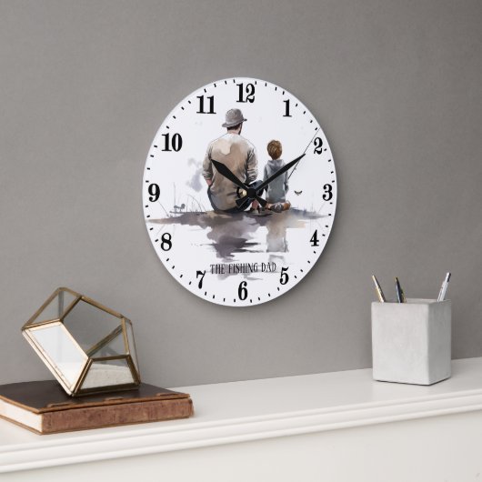 Cooler Vater Große Wanduhr (Büro)