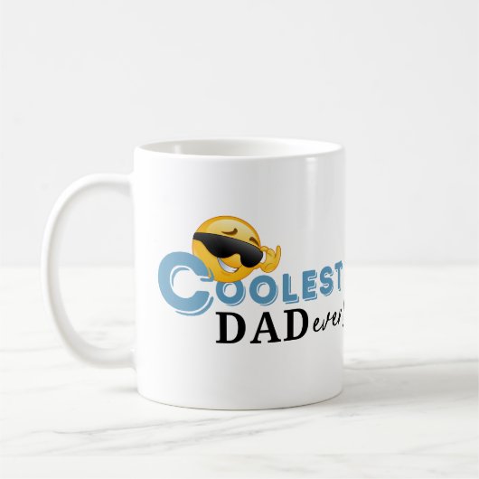 Cooler Vater je Kaffeetasse (Links)
