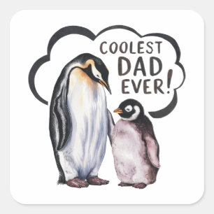 Cooler Vater je Quadratischer Aufkleber