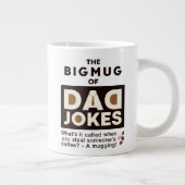 Cooler Vater-Jokes Design-Text Jumbo-Tasse (Rechts)