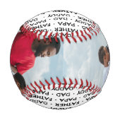 Cooler VATER, PAPA, VATER, DADDY - 2 Foto Keepake Baseball (Rückseite)