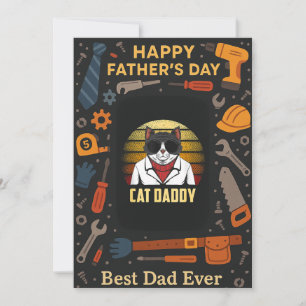 Cooler Vater Papa Vintage Vatertag Flachkarte Gesc Einladung