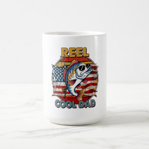 Cooler Vater: Patriotischer Fischspass Kaffeetasse