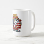 Cooler Vater: Patriotischer Fischspass Kaffeetasse (VorderseiteRechts)