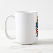 Cooler Vater: Patriotischer Fischspass Kaffeetasse (Links)