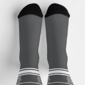Cooler Vater Personalisiert grau gestreift Socken (Oben)