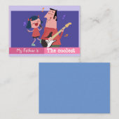 Cooler Vater personalisiert Happy Vathers Day Mitteilungskarte (Vorne/Hinten)