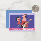 Cooler Vater personalisiert Happy Vathers Day Mitteilungskarte (Vorderseite/Rückseite Beispiel)