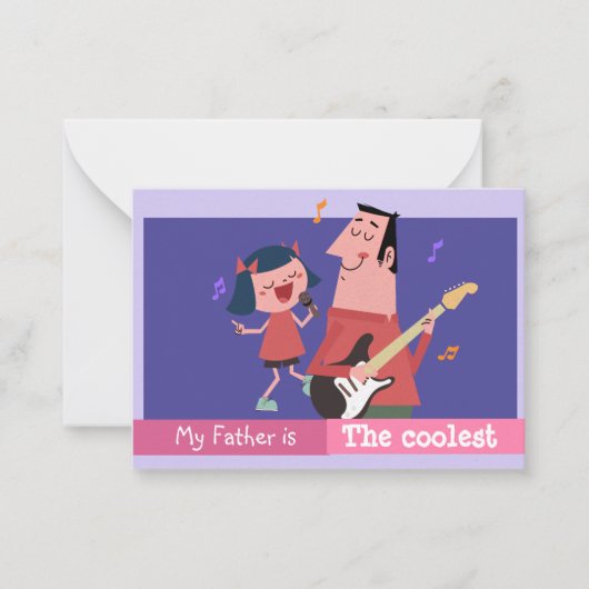 Cooler Vater personalisiert Happy Vathers Day Mitteilungskarte (Vorderseite)