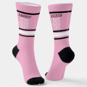Cooler Vater Personalisiert rosa Socken (Gewinkelt)
