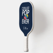 Cooler Vater Sommerpopulation Personalisiert Pickleball Schläger (Links)