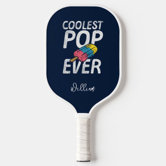 Cooler Vater Sommerpopulation Personalisiert Pickleball Schläger (Vorderseite)