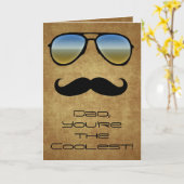 Cooler Vater Sonnenbrille/Schnurlostenkarte Karte (Gelbe Blume)