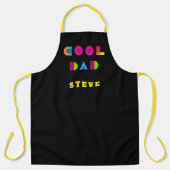 Cooler Vater Spaß farbenfrohe Typografie Name Blac Schürze (Vorderseite)