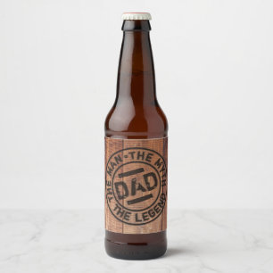 Cooler Vater The Man Myth Legend Holzpyrografie Bierflaschenetikett