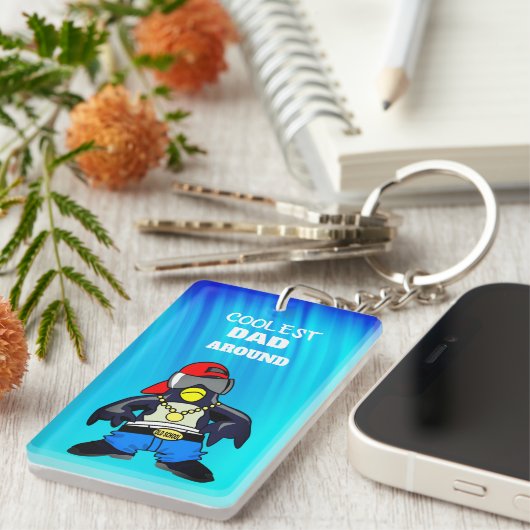 Cooler Vater um den Schlüsselanhänger Rectangle (Vorderseite rechts)