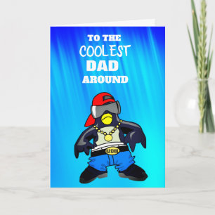 Cooler Vater um Grußkarte Karte