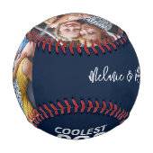 Cooler Vater Vatertag Kinder Fotos Personalisiert Baseball (Rückseite)