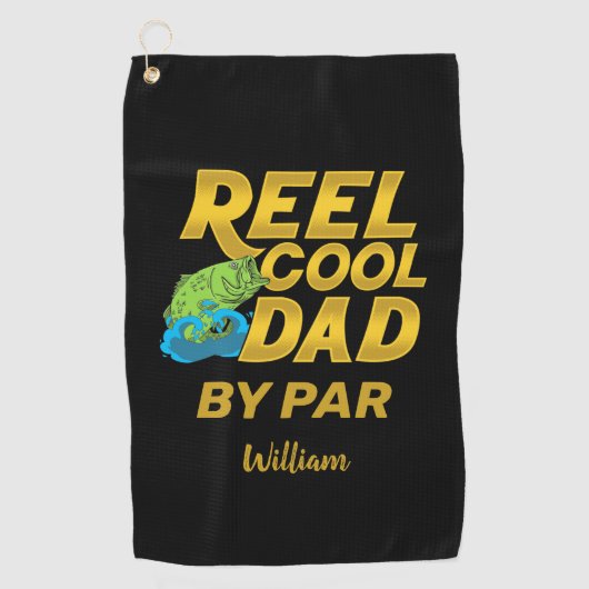 Cooler Vater Vathattag Personalisiert Golfhandtuch (Vorderseite)