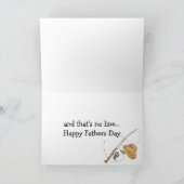 Cooler Vater Vathers Day Fishing Puff Karte (Innenseite)