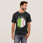 Cooler Vater von Ballers Baseball Tennis Player T-Shirt (Vorne ganz)