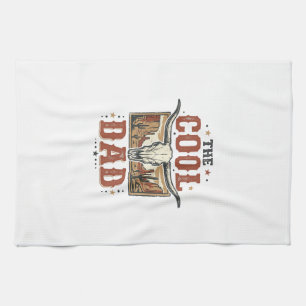 Cooler Vater Western Longhorn Schädel Vintage-Shir Geschirrtuch