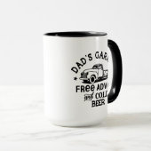Cooler Vaters Garage-Wortkunst Tasse (VorderseiteRechts)