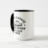 Cooler Vaters Garage-Wortkunst Tasse (Vorderseite Links)