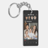 Cooler Vatertag Instagram Foto Social Media Vater Schlüsselanhänger (Vorderseite links)