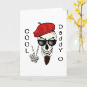 Cooler Vati - Obeatnik-Schädel Karte (Gelbe Blume)