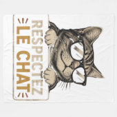 Cooler Vektor-Katze mit Sonnenbrille – Spaß Fleecedecke (Vorderseite (Horizontal))