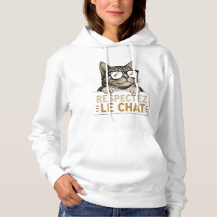 Cooler Vektor-Katze mit Sonnenbrille – Spaß Hoodie