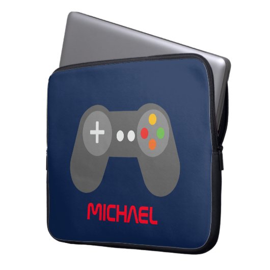 Cooler Videospielcontroller Kids Personalisiert Laptopschutzhülle (Vorderseite Links)