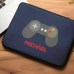 Cooler Videospielcontroller Kids Personalisiert Laptopschutzhülle<br><div class="desc">Fun Retro Video Game Controller Kids Personalisiertes Design für Gamer.</div>