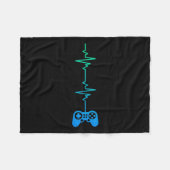Cooler Videospielcontroller von Heartbeat Fleecedecke (Vorderseite (Horizontal))
