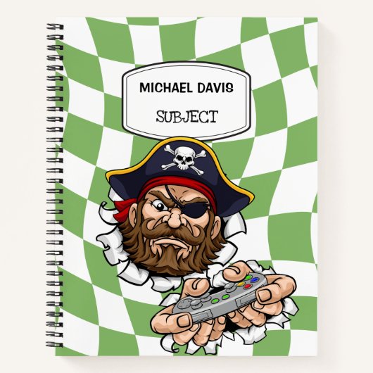 Cooler Videospielcontroller von Pirate Gamer Notizblock (Vorderseite)