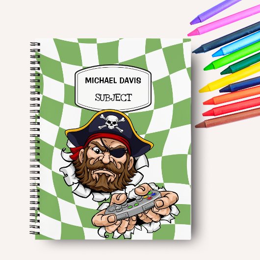 Cooler Videospielcontroller von Pirate Gamer Notizblock