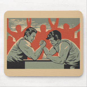 Cooler Vintage-Arm-Wrestling-Wettbewerb Mousepad
