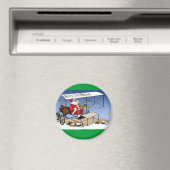 Cooler Vintage-Doppeldecker Weihnachtsmann Magnet (In Situ (Geschirrspüler))