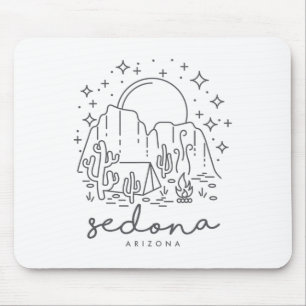 Cooler Vintage Kaktus Sedona Arizona Camping Souve Mousepad