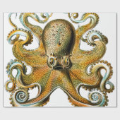 Cooler Vintage-Oktopus Geschenkpapier (Flach)