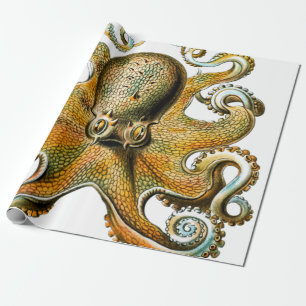 Cooler Vintage-Oktopus Geschenkpapier