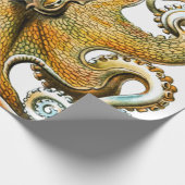 Cooler Vintage-Oktopus Geschenkpapier (Ecke)