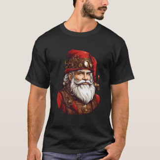Cooler Vintage-Weihnachts-Steampunk-Nikolaus T-Shirt