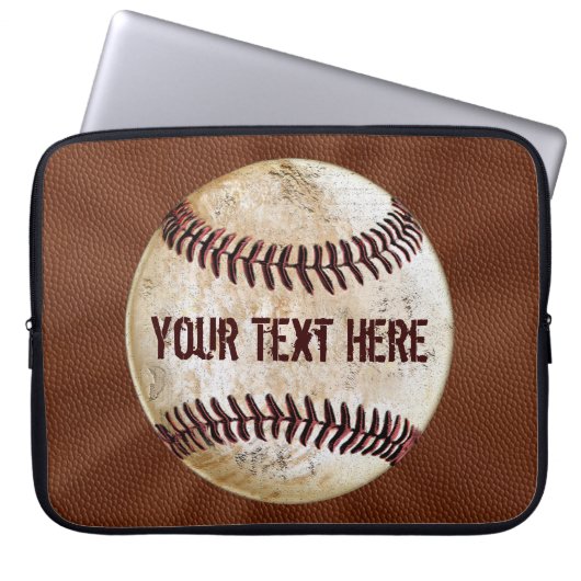 Cooler Vintager Baseball-Laptop-Kasten mit IHREM Laptopschutzhülle (Vorderseite)