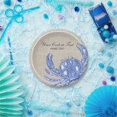 Cooler Vintager blaue Pappteller (Party)